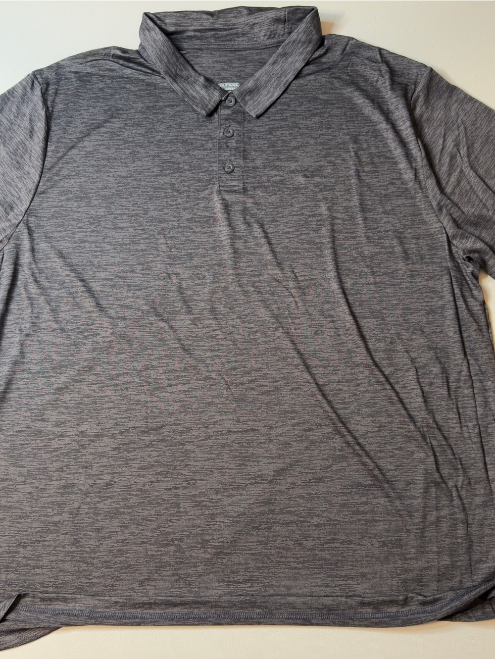 NWOT Men's Heathered Gray Polo Shirt - Classic Short Sleeve 3XL (B4)